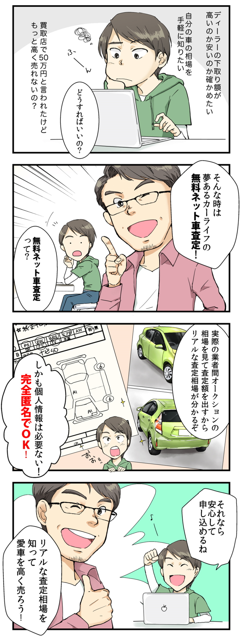 夢カーの無料ネット車査定はこちら匿名ok 本当の査定相場を知って車を高く売る 夢あるカーライフ 夢カー