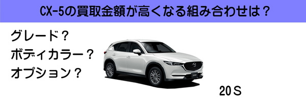 CX-5の高額査定が期待できる組み合わせは？