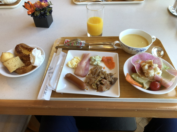 エクシブ山中湖の朝食バイキング