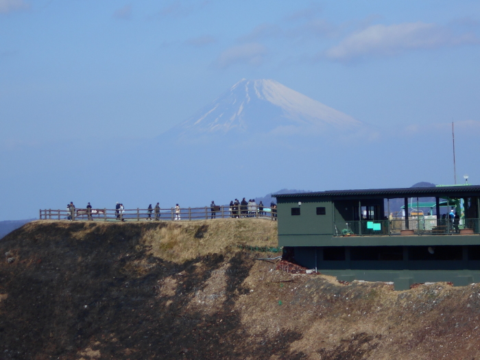 大室山 遊歩道からの富士山