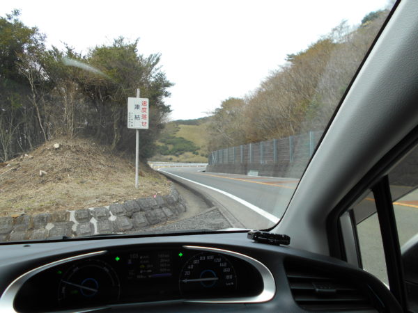 シエンタの運転席から見たワインディング