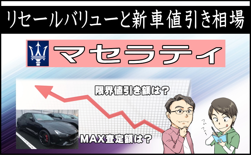 マセラティのリセールバリューと新車値引き相場