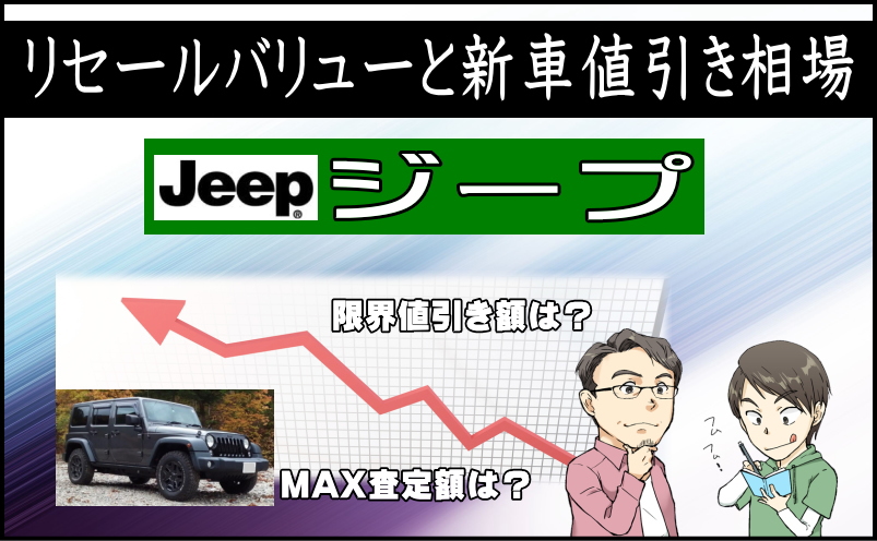 ジープのリセールバリューと新車値引き相場