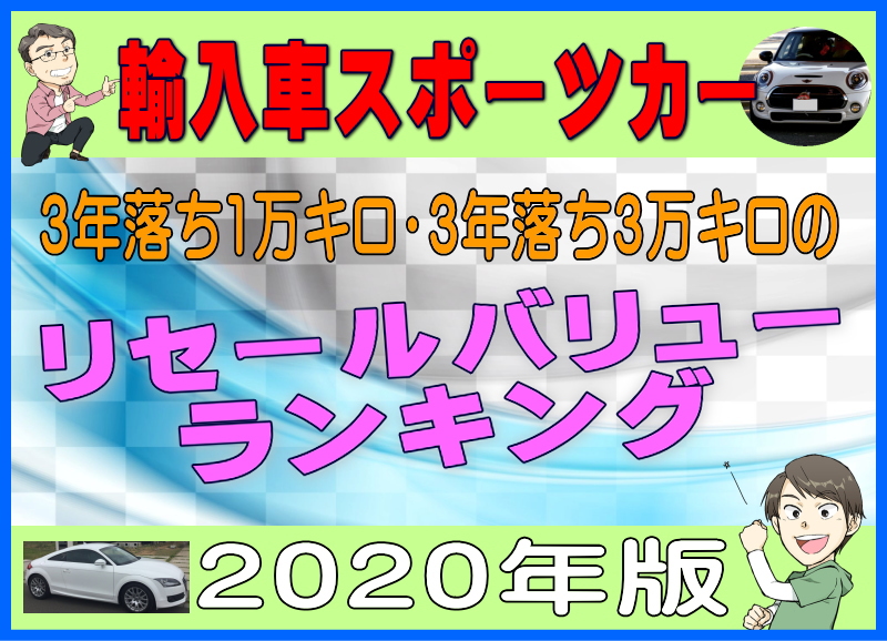 輸入車スポーツカー 3年落ち1万キロ 3年落ち3万キロのリセールバリューランキング年版 夢あるカーライフ 夢カー