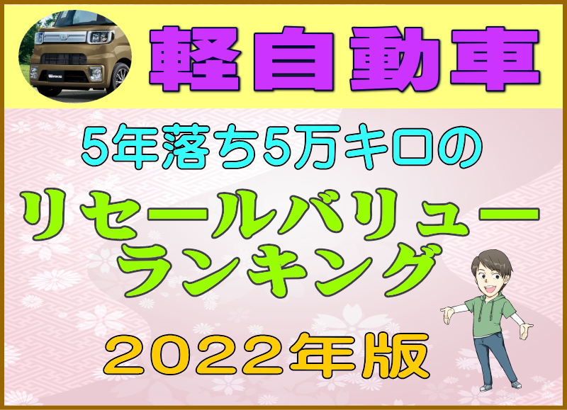 22年版 軽自動車 5年落ちのリセールバリューランキング 夢あるカーライフ 夢カー