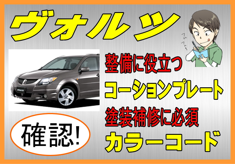 トヨタ ヴォクシーのカラーコード＆コーションプレート